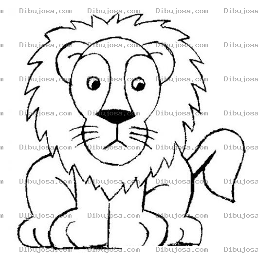 Dibujo para colorear Dibujo De Leon Facil De Dibujar Para Pintar Y Colorear