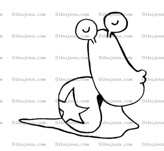 Dibujo para colorear Caracol Silvando Para Pintar Y Colorear