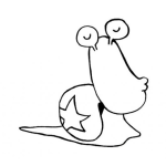 Dibujo para colorear Caracol Silvando Para Pintar Y Colorear