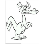 Dibujo para colorear Dragon Trompudo Para Pintar Y Colorear