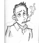 Dibujo para colorear Dibujo De Muchacho Fumador Para Pintar Y Colorear