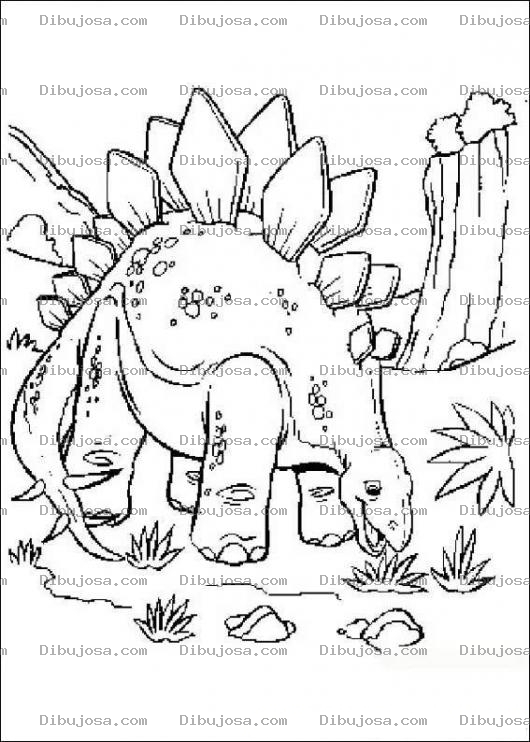 Dibujo para colorear Dinosaurio de espinas