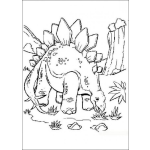 Dibujo para colorear Dinosaurio de espinas