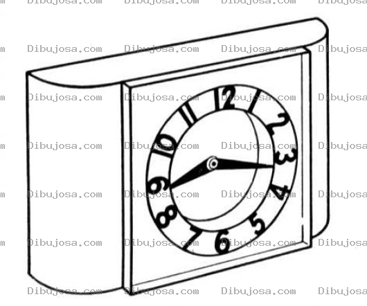 Dibujo para colorear Dibujo De Reloj Despertador Para Pintar Y Colorear