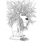 Dibujo para colorear Dibujo De Leon Despeinado Para Pintar Y Colorear Leon Electrocutado