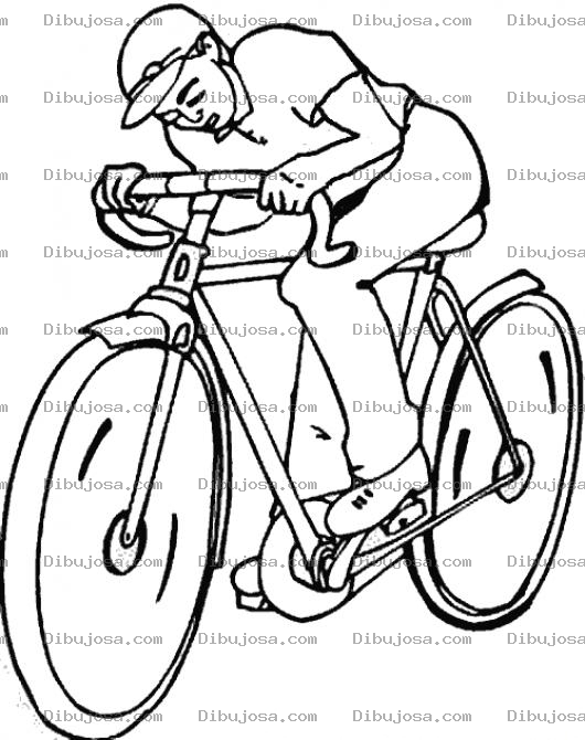 Dibujo para colorear Dibujo De Bicicletista Para Pintar Y Colorear Ciclista