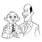 Dibujo para colorear Socios De Negocios Para Pintar Y Colorear