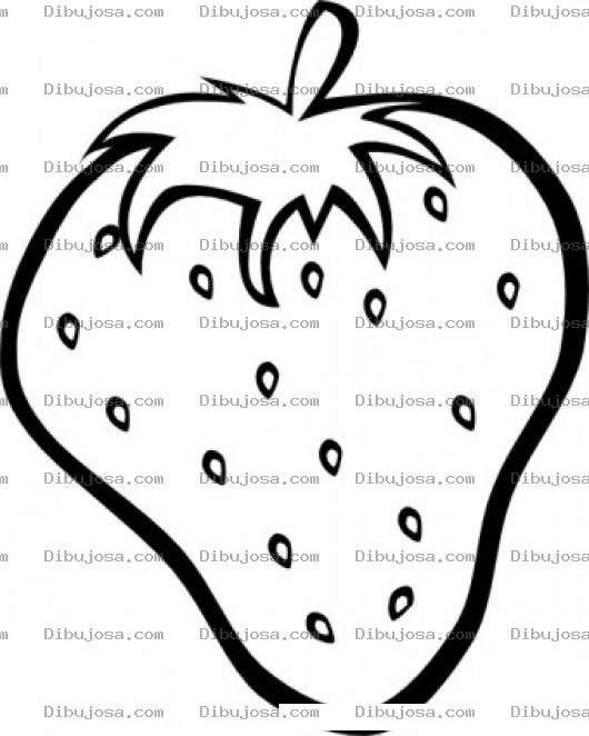 Dibujo para colorear Dibujo De Fresa Para Pintar Y Colorear