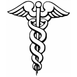 Dibujo para colorear Simbolo De La Medicina Llamado Baston De Esculapio O Caduceo Para Pintar Y Colorear