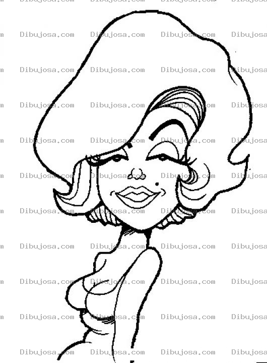 Dibujo para colorear Dibujo De Marilyn Monroe Para Puntar Y Colorear