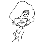Dibujo para colorear Dibujo De Marilyn Monroe Para Puntar Y Colorear