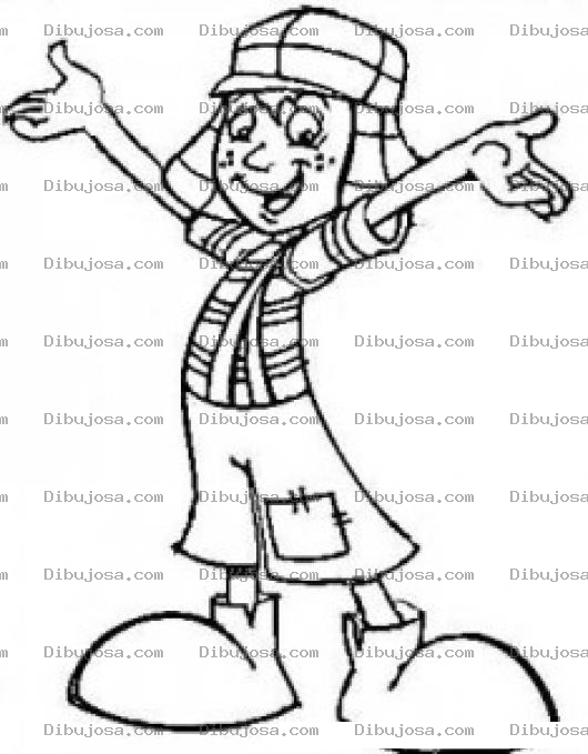 Dibujo para colorear El Chavo Del 8 En Dibujo Para Pintar Y Colorear Al Chavodel8