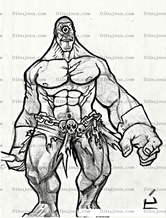 Dibujo para colorear Dibujo De Ciclope Grandulon Para Pintar Y Colorear