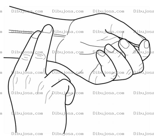 Dibujo para colorear Dibujo De Como Tomar El Pulso En La Mu eca Para Pintar Y Colorear