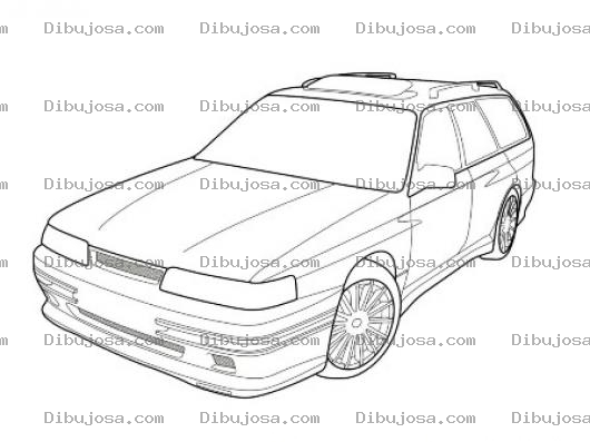 Dibujo para colorear Dibujo De Mazda 626 Viejito Para Pintar Y Colorear