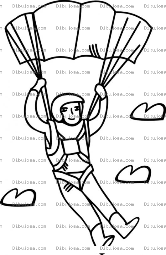 Dibujo para colorear Paracaidista Libre Para Pintar Y Colorear