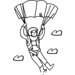 Dibujo para colorear Paracaidista Libre Para Pintar Y Colorear