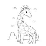 Dibujo para colorear Dibujo De Jirafita Para Pintar Y Colorear Jirafa Chiquita