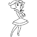 Dibujo para colorear Esposa De Sonico De Los Supersonicos Enojada Para Pintar Y Colorear