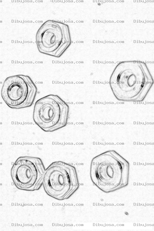 Dibujo para colorear Colorear Tuercas