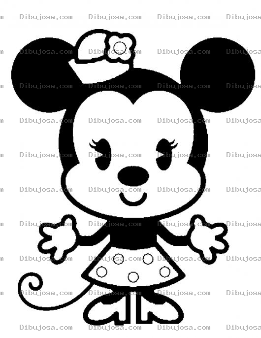 Dibujo para colorear Dibujo De Ratoncita Con Faldita Para Pintar Y Colorear