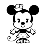 Dibujo para colorear Dibujo De Ratoncita Con Faldita Para Pintar Y Colorear
