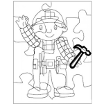 Dibujo para colorear Rompecabezas De Bob El Constructor Para Pintar Y Colorear