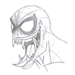 Dibujo para colorear Dibujo De Venom Con Mascara De Hombre Arana Para Pintar Y Colorear Enemigo De Spiderman