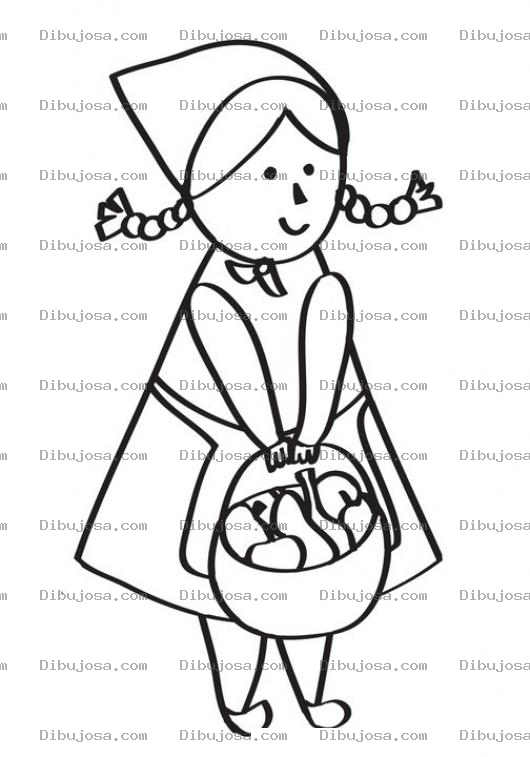 Dibujo para colorear Caperucitaroja.com Dibuj De La Caperusita Roja Para Pintar Y Colorear