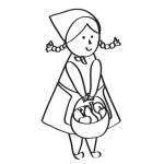 Dibujo para colorear Caperucitaroja.com Dibuj De La Caperusita Roja Para Pintar Y Colorear
