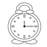 Dibujo para colorear Dibujo De Reloj Despertador Para Pintar Y Colorear