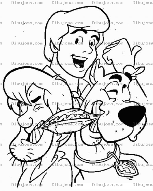 Dibujo para colorear Escubidu Chagi Y Sus Amigos Para Pintar Y Colorear