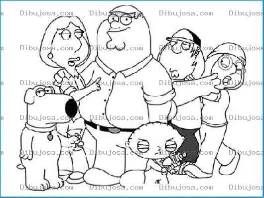 Dibujo para colorear Unhombredefamilia.com Dibujo De La Famila De Family Guy Para Pintar Y Colorear