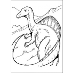 Dibujo para colorear Dinosaurio de aleta larga