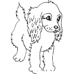 Dibujo para colorear Dibujo De Perrito Coker Para Pintar Y Colorear