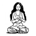 Dibujo para colorear Dibujo De Mujer Haciendo Yoga Para Colorear