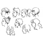 Dibujo para colorear Perfiles De Mujres Para Pintar Y Colorear