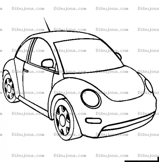 Dibujo para colorear Dibujo De New Beetle Para Pintar Y Colorear