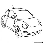 Dibujo para colorear Dibujo De New Beetle Para Pintar Y Colorear