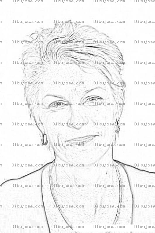 Dibujo para colorear Jamieleecurtis.com Dibujo De Jamie Lee Curtis Para Pintar Y Colorear A Jamie Curtis