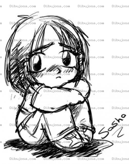 Dibujo para colorear Dibujo De Tristeza Y Desconsuelo Para Pintar Y Colorear Nino Triste Y Desconsolado