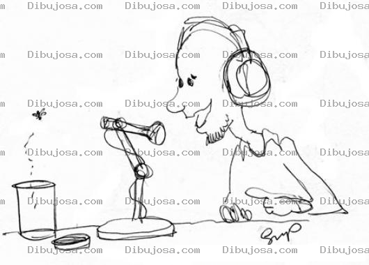 Dibujo para colorear Dibujo De Locutor En Cabina Para Pintar Y Colorear