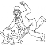 Dibujo para colorear Dibujo De Senor Tropezando Y Cayendo Sobre Unos Ninos Para Pintar Y Colorear