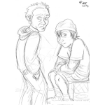 Dibujo para colorear Dibujo De Dos Vagos Platicando Para Pintar Y Colorear