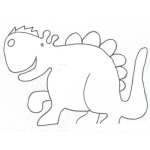 Dibujo para colorear Dinosaurito Dibujo De Dinosaurio Bebe Para Pintar Y Colorear