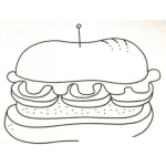 Dibujo para colorear Colorear un emparedado