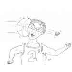 Dibujo para colorear Pelotaso De Basketball Para Pintar Y Colorear Pelotazo De Basquetbol