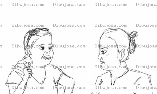 Dibujo para colorear Dibujo De Viejas Platicando Para Pintar Y Colorear