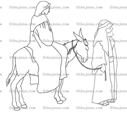 Dibujo para colorear Dibujo Cristiano De Maria Y Jose Para Pintar Y Colorear