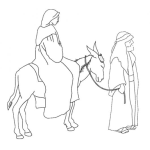 Dibujo para colorear Dibujo Cristiano De Maria Y Jose Para Pintar Y Colorear